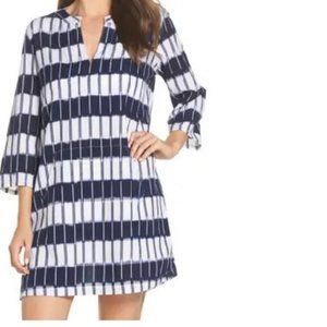 Tommy Bahama Indigo Ikat V-neck tunic